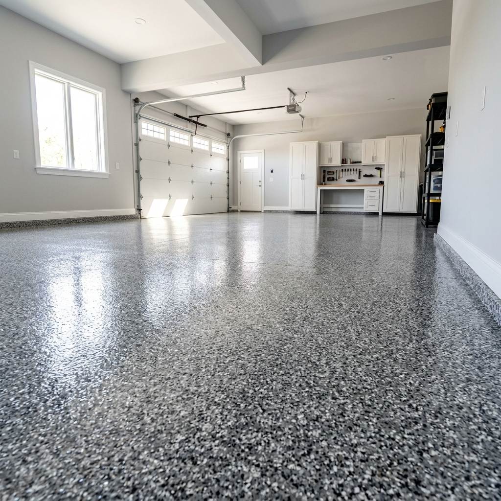 Premium epoxy garage floor installed in Ocala FL